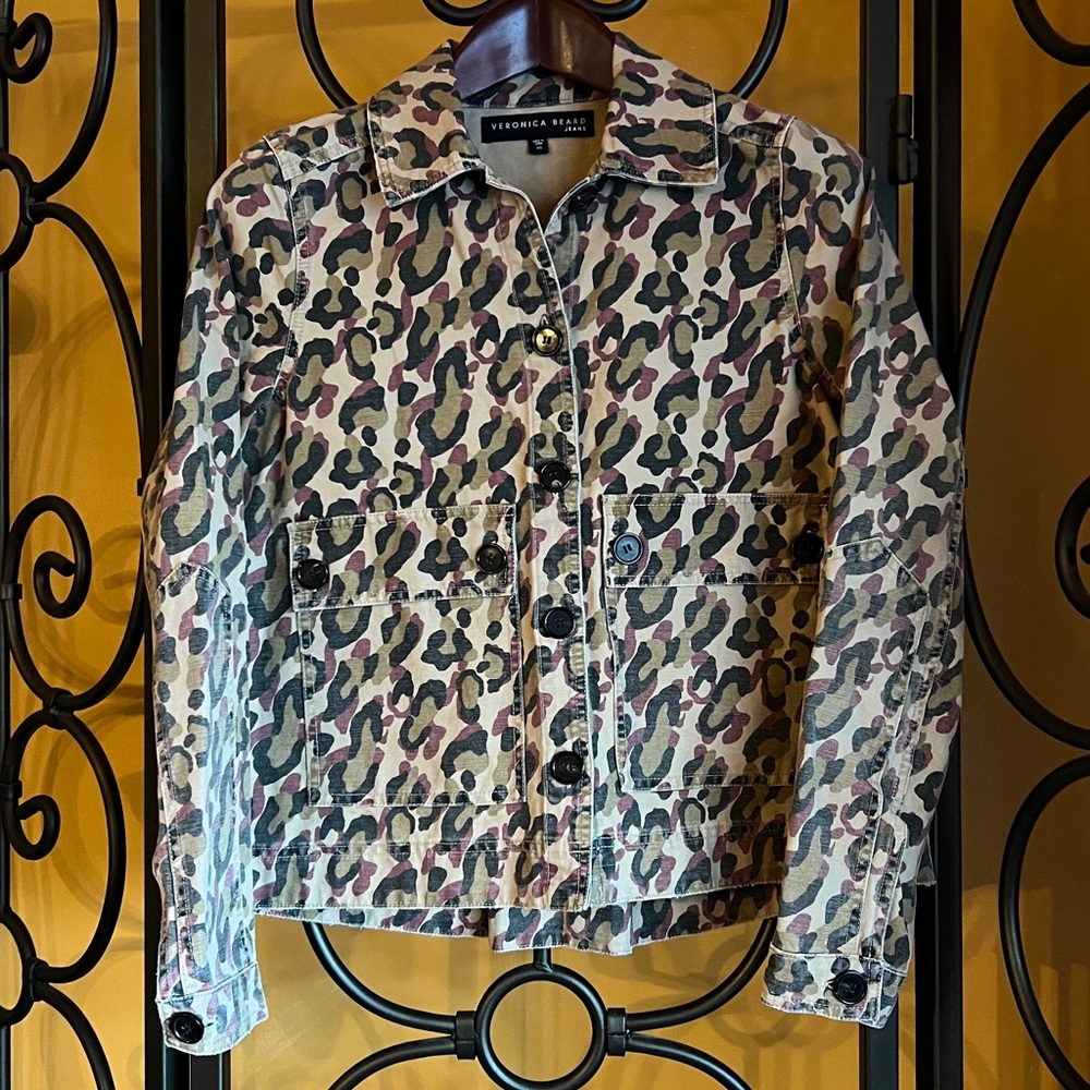 VERONICA BEARD Mercer Leopard Print Jacket - Picture 1 of 16